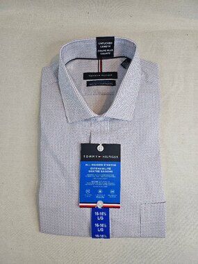 Tommy Hilfiger Men's Short Sleeve Button Down Shirt - Size L